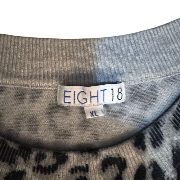 EUC Eight 18 Women's XL Black Animal Print Pullover Sweater - Picture 4 of 4
